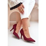 PG2 Fabric women's heels in striped burgundy Tifidra | shoptok.hr