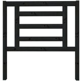  Uzglavlje za krevet crno 96 x 4 x 100 cm od masivne borovine | shoptok.hr