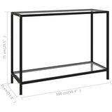  Konzolni stol prozirni 100 x 35 x 75 cm od kaljenog stakla | Eponuda.ba