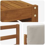  Set vanjskih sofa 6 kom. Prirodna i svjetlosiva Bijela 59 x 59 x 37 cm | Shoptok.si