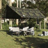 vidaXL Ponjava za kampiranje kamuflažna 438x376x212 cm vodoodporna | Shoptok.si