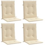  Jastuci za vrtne stolice 4 kom bež 100 x 50 x 3 cm od tkanine | shoptok.hr