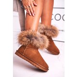 Boto Women's Leather Snow Boots With Eko Fur Camel Alexa | shoptok.hr