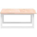  Zidna polica za Lavabo - Umivaonik od čelika i masivne hrastovine - Smeđa i bijela 60 x 50 x 2 cm 1 Pravokutno | shoptok.hr
