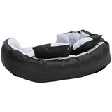 vidaXL Dvostrani perivi jastuk za pse sivo-crni 85 x 70 x 20 cm | shoptok.hr