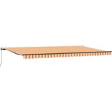 vidaXL Ručna uvlačiva tenda žuta i narančasta 600x300 cm | shoptok.hr