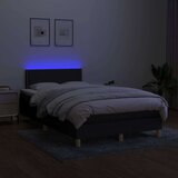  Box spring postelja z vzmetnico LED črna 120x200 cm blago, (20725731) | Shoptok.si