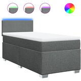 Maison Chic Box spring postelja - Vzmetna postelja z vzmetnico temno siva 80x200 cm blago SL10192, (21903606) | Shoptok.si