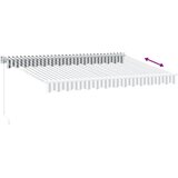 Tenda na uvlačenje antracit-bijela 3,5x2,5 m tkanina i aluminij | Eponuda.ba