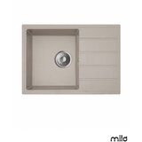 Milo Granitna sudopera Metro 62x44cm Pure sand ø90 | ePonuda.com