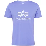 Alpha Industries Majica svetlo lila / bela