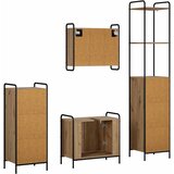  Set ormarića za kupaonicu 4 kom. Hrast artisan - Hrast artisan Ormarić ispod sudopera (2 vrata) + viseći ormarić + kupaonski orm | shoptok.hr