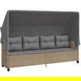  5-dijelni vrtni set sofa s jastucima bež od poliratana | shoptok.hr