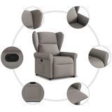  Naslonjač na podizanje od tkanine smeđesivi | shoptok.hr