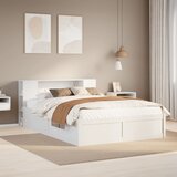 Furnova Posteljni okvir brez vzmetnice bel 150x200 cm trdna borovina, (21941295) Cene