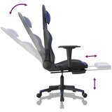  Igralni stol z oporo za noge črno in modro umetno usnje, (21152309) | Shoptok.si