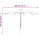  Vrtni suncobran s drvenim stupom antracit 400x273 cm | shoptok.hr
