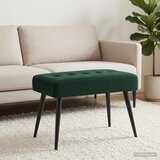  Klupa s gumbastim tkanjem Tamnozelena 60 x 40 x 45 cm Baršun | shoptok.hr