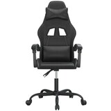  Okretna igraća stolica crna od umjetne kože | shoptok.hr