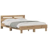  Konstrukcija postelje Umetni hrast 140 x 200 cm Konstruiran les, (5000102525) | Shoptok.si