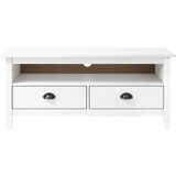 TV omarica Hill bela 110x40x47 cm trdna borovina, (20622834) | Shoptok.si