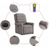  Električni masažni naslonjač od tkanine smeđesivi | shoptok.hr
