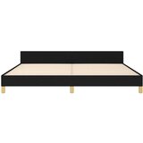  Okvir za krevet s uzglavljem crni 200 x 200 cm od tkanine | shoptok.hr