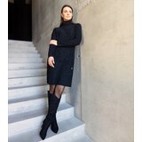 Gemre Shiny black turtleneck midi dress Kusama | shoptok.hr
