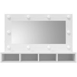 Ormarić s ogledalom i LED svjetlima bijeli 90 x 31,5 x 62 cm | shoptok.hr