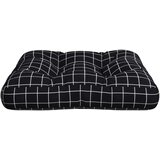  Jastuk za palete crni karirani 58x58x10 cm od tkanine Oxford | shoptok.hr