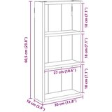  Kopalna stenska omarica s polico Sonoma hrast 30 x 10 x 60,5 cm, (5000233141) | Shoptok.si