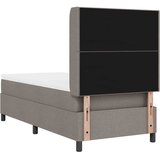  LED Box Spring Krevet s jastukom Sivo-smeđa 80 x 200 cm tkanina | shoptok.hr