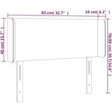  LED uzglavlje boja cappuccina 83x16x78/88 cm od umjetne kože | shoptok.hr