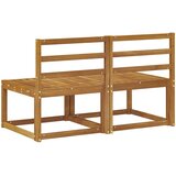  2 Komad Srednja sofa za van Čvrsto drvo akacije Prirodna | Eponuda.com