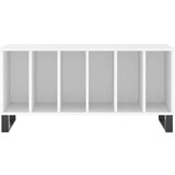 vidaXL Omarica za gramofonske plošče bela 100x38x48 cm inženirski les | Shoptok.si