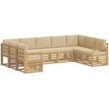  Set vanjskih sofa 7 pcs Bijela i Bež 304 x 128,5 x 73 cm | Shoptok.si