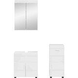  Set namještaja za kupaonicu s ladicama TULUM Visoki sjaj bijela | shoptok.hr
