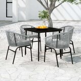  5-dijelni vrtni blagovaonski set sivi | shoptok.hr