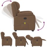  Masažni naslonjač od tkanine smeđi | shoptok.hr
