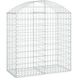 vidaXL Gabionska košara s lukom 100x50x100/120 cm pocinčano željezo | shoptok.hr