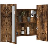  LED kupaonski ormarić s ogledalom boja hrasta 60x12x45cm drveni | shoptok.hr