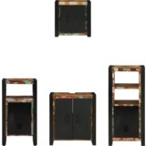 vidaXL Set namještaja za kupaonicu 4 pcs Čvrsto reciklirano drvo | shoptok.hr