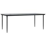 7-dijelni vrtni blagovaonski set od PVC ratana crni Crna Dužina stola 200 cm | shoptok.hr