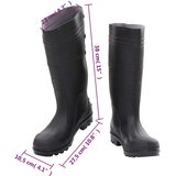  Čizme za kišu crne veličina 40 PVC | shoptok.hr
