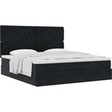 vidaXL Otomanski okvir kreveta s madracima crni 180x200cm baršunasti | shoptok.hr
