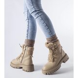 Gemre Beige boots with decorative fur Quarto | shoptok.hr
