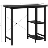 vidaXL Računalniška miza črna 80x40x72 cm MDF in kovina | Shoptok.si