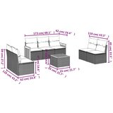  8-dijelni set vrtnih sofa od poliratana s jastucima crni | shoptok.hr