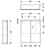 Geberit ogledalo sa ormarićem i osvet. 600x700x150 option 500.582.00.1 | Eponuda.com