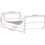  Okvir kreveta bez madraca voštano smeđi 100x200 cm od borovine | shoptok.hr